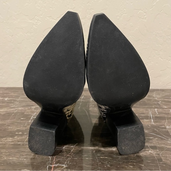 Marc Fisher Alva Snake Embossed Leather Ankle Boots - Picture 11 of 12